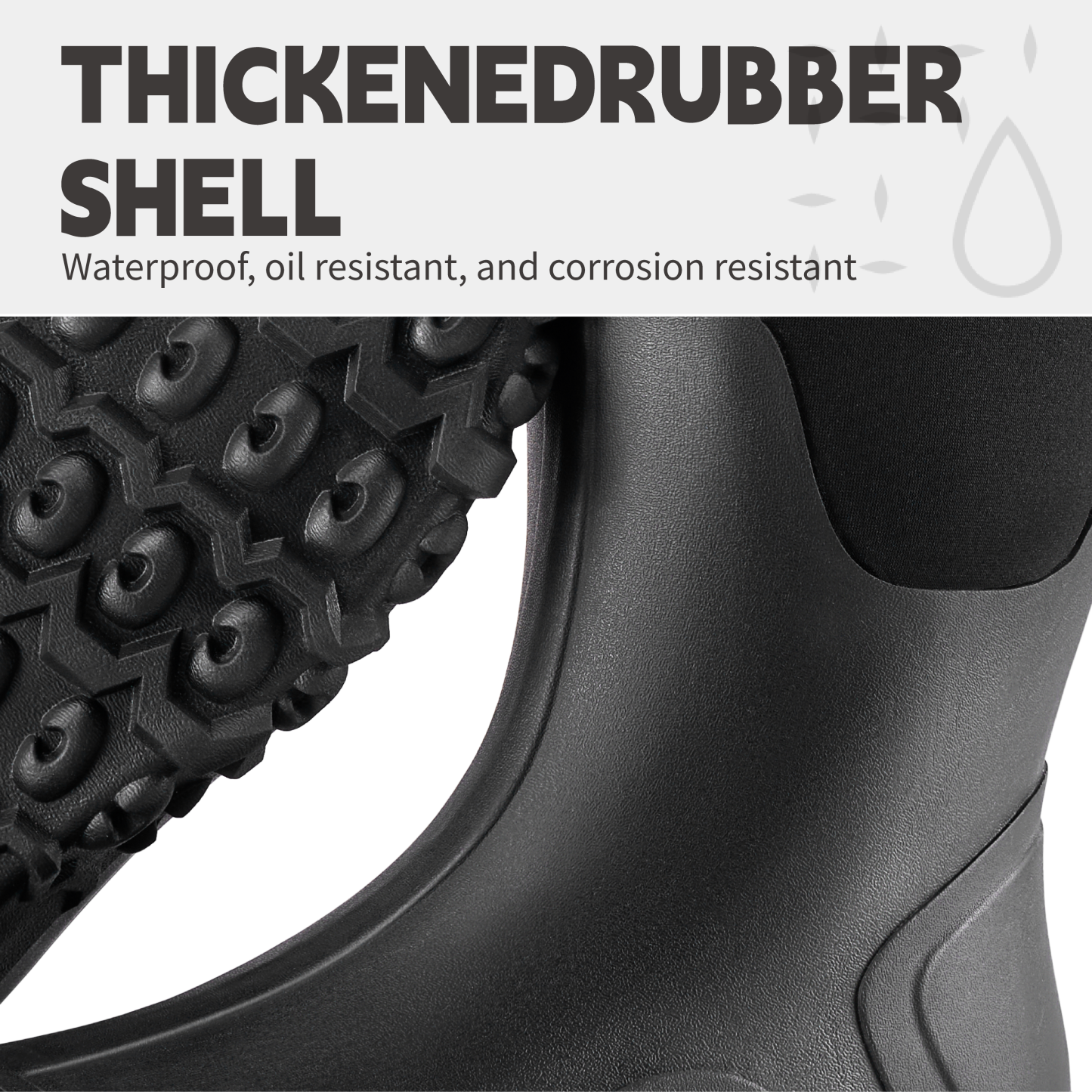 Trudave Rubber Boots for Men with Steel Shank