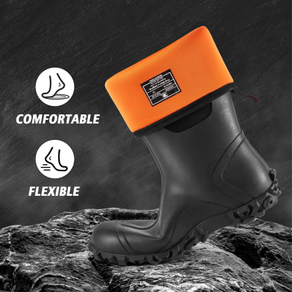 Trudave Rubber Boots for Men with Steel Shank