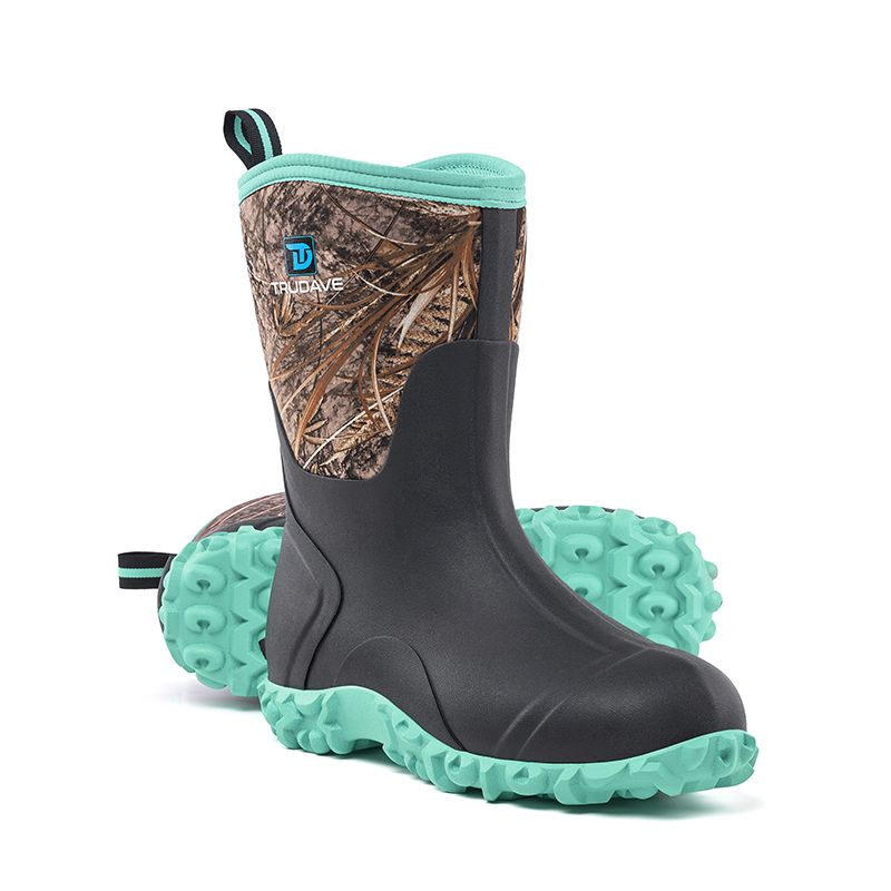 Trudave Women's Rubber Boots with Steel Shank