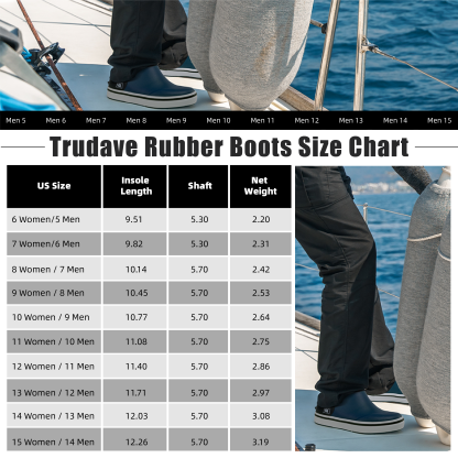 Trudave 5.7" Fishing Deck Boots For Men and Women