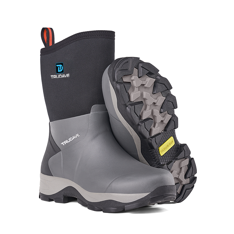 Trudave Women's Black Short Rain Boots
