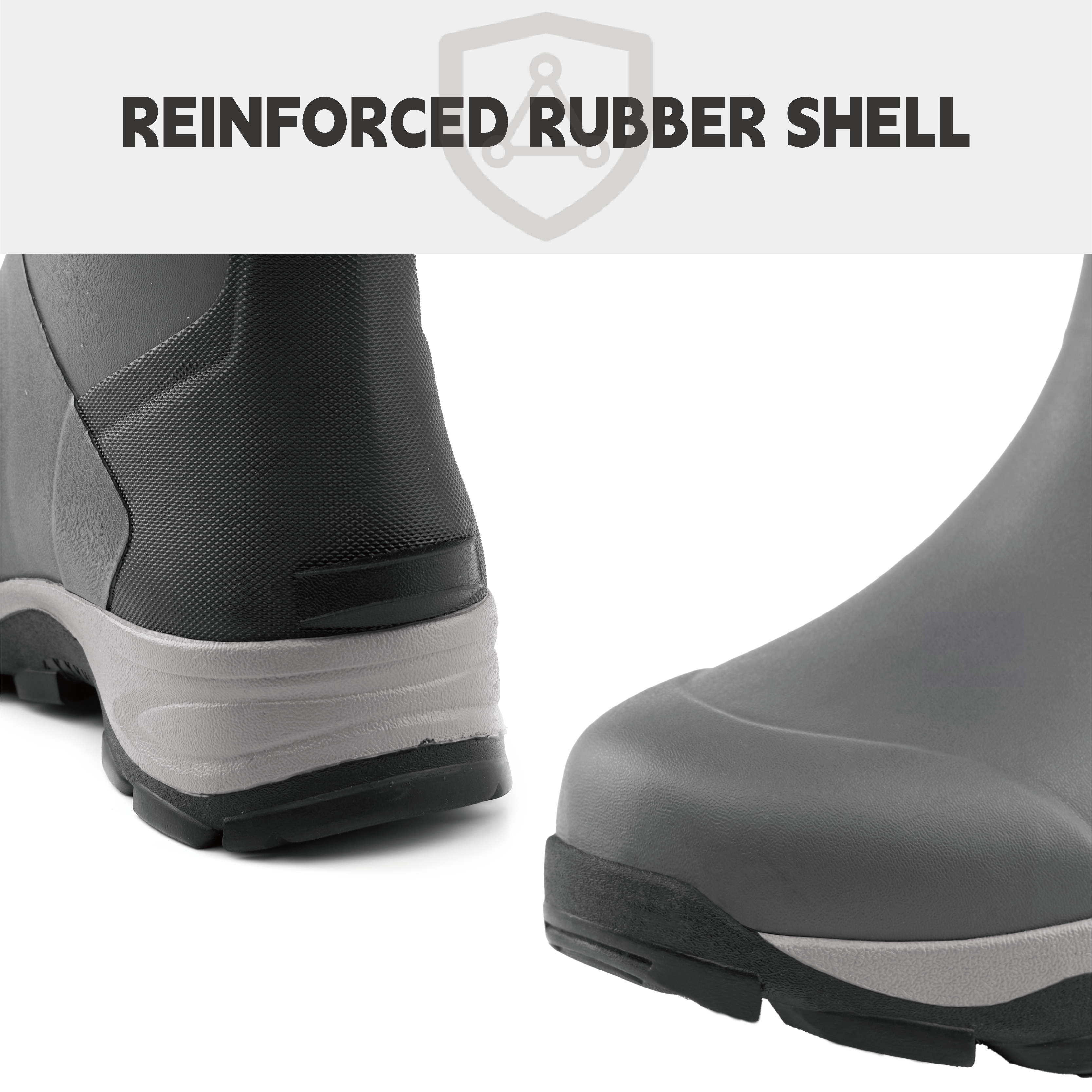 Trudave Women's Black Short Rain Boots
