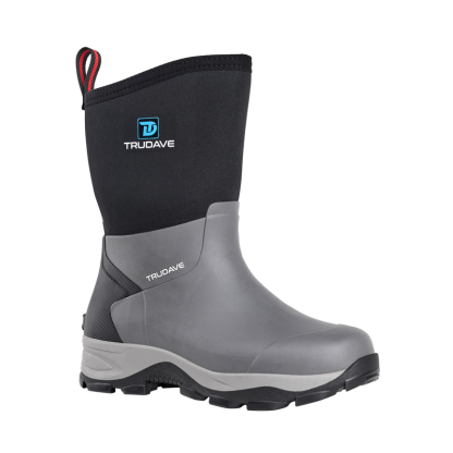 Trudave Women's Black Short Rain Boots