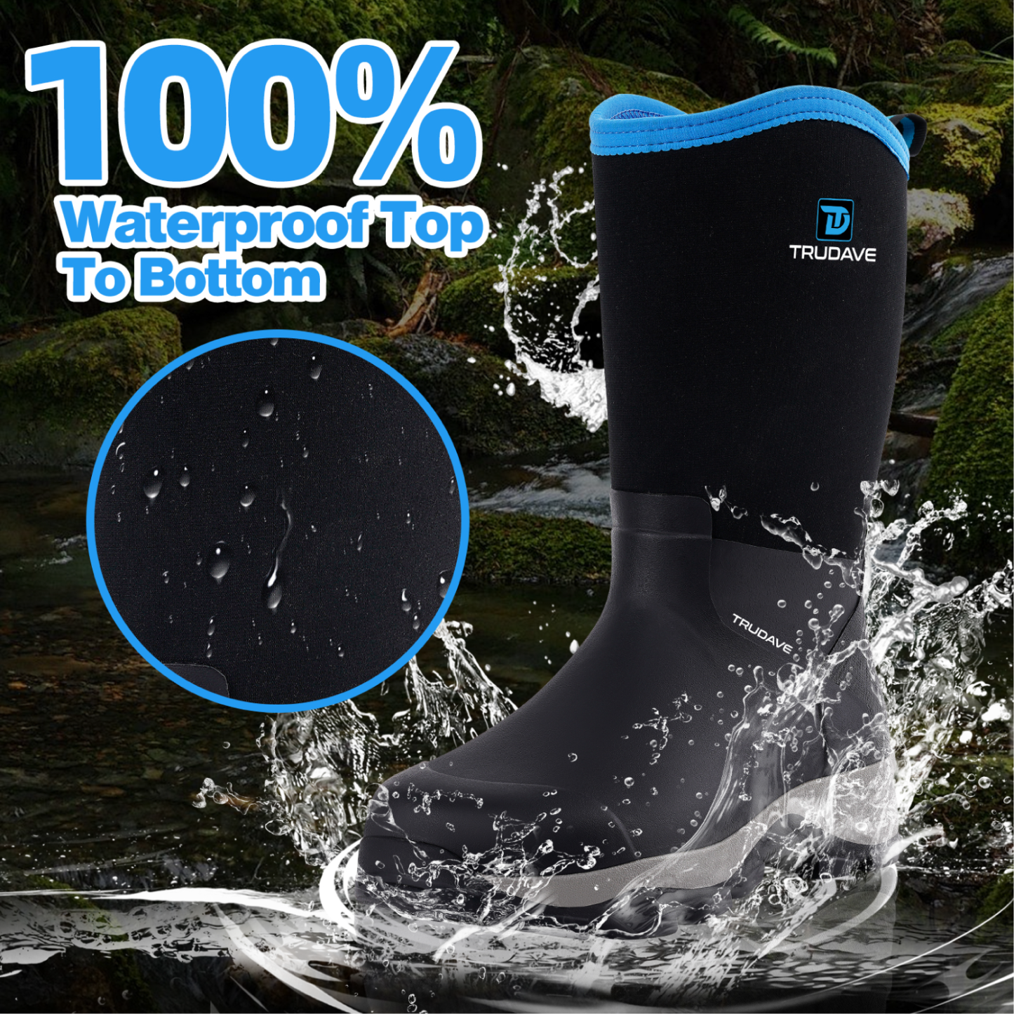 Rubber Boots for Men With Steel Shank