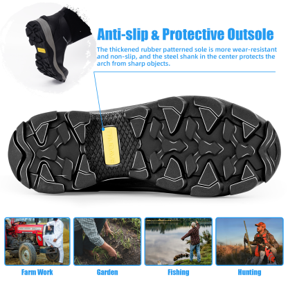 Rubber Boots for Men With Steel Shank