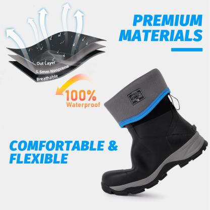 Rubber Boots for Men With Steel Shank