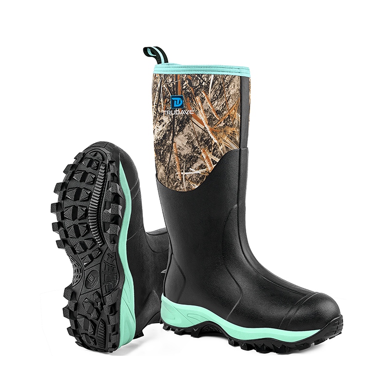 Trudave Tall Rubber Boots For Women With Steel Shank - Pink