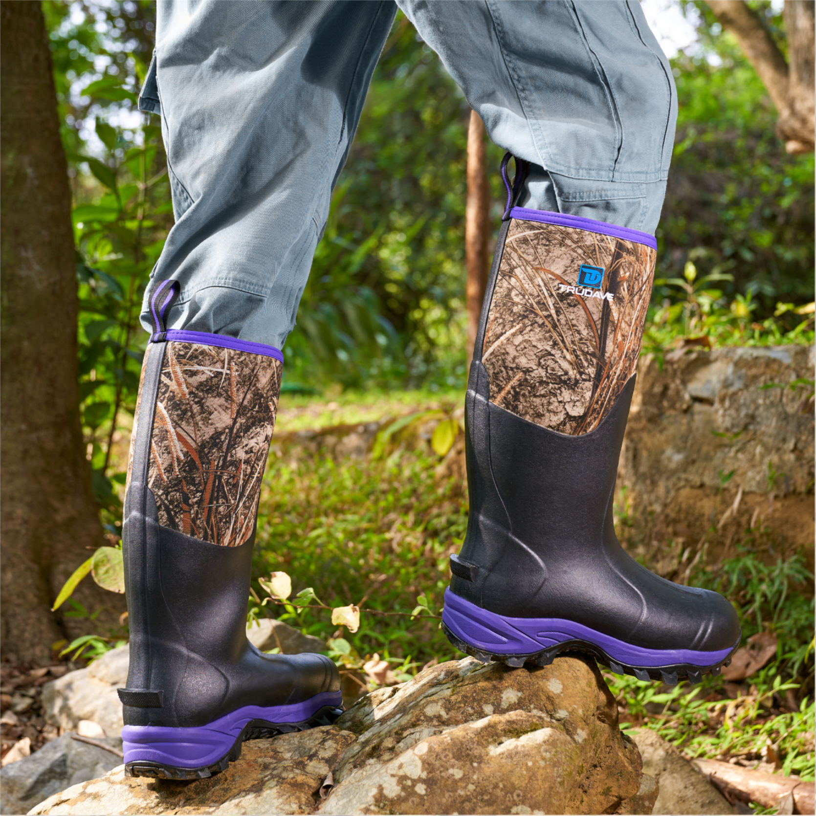 Trudave Tall Rubber Boots For Women With Steel Shank 