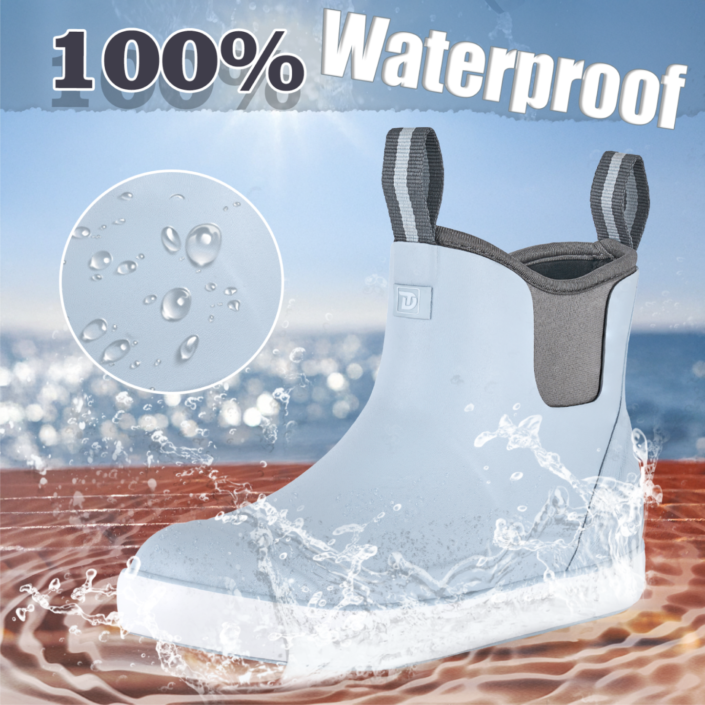 TRUDAVE Women’s Ankle Rain Boots & Rubber Deck Boots 