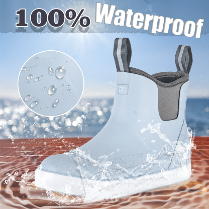 TRUDAVE Women’s Ankle Rain Boots & Rubber Deck Boots 