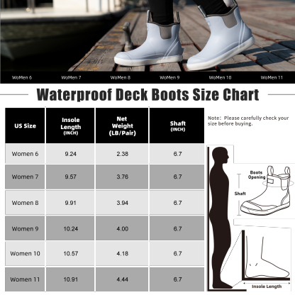 TRUDAVE Women’s Ankle Rain Boots & Rubber Deck Boots 