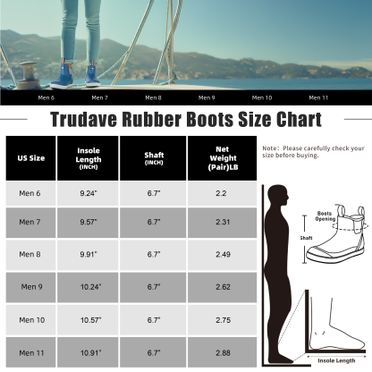 TRUDAVE Women’s Ankle Rain Boots & Rubber Deck Boots 