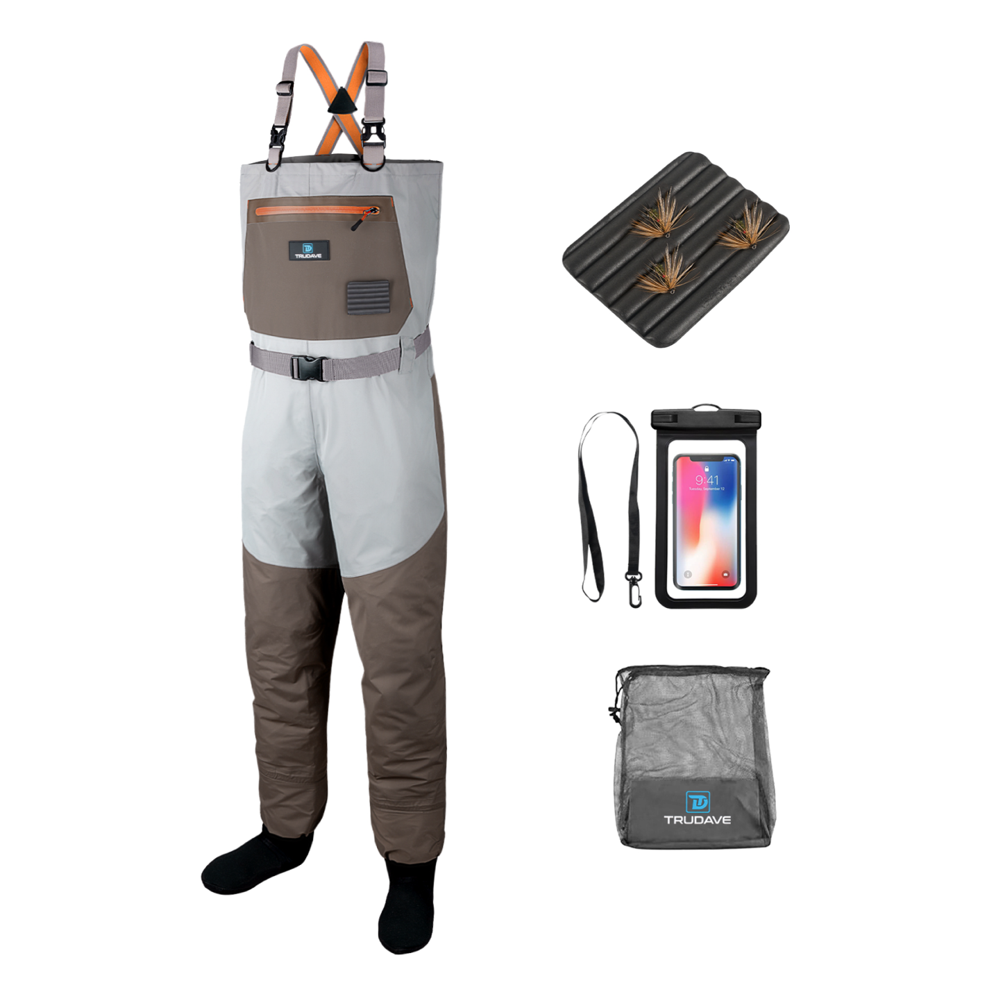 Fly Fishing Waders – Trudave Breathable Stocking Foot Waders