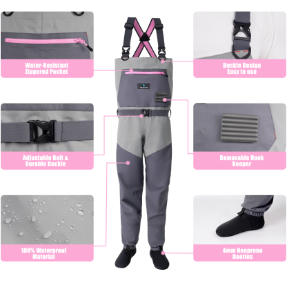 Trudave Women’s Breathable Stocking Foot Fishing Waders