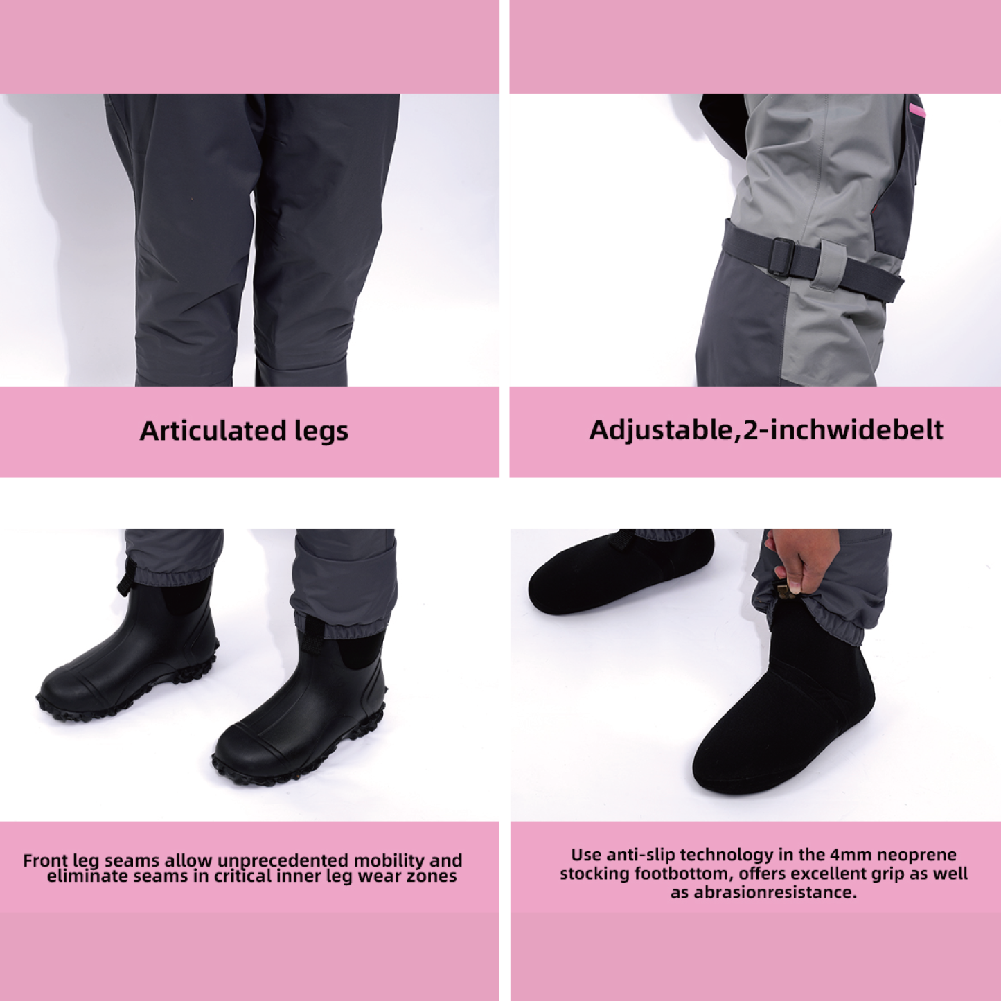 Women’s Breathable Stocking Foot Fishing Waders, Lightweight Waders for Women