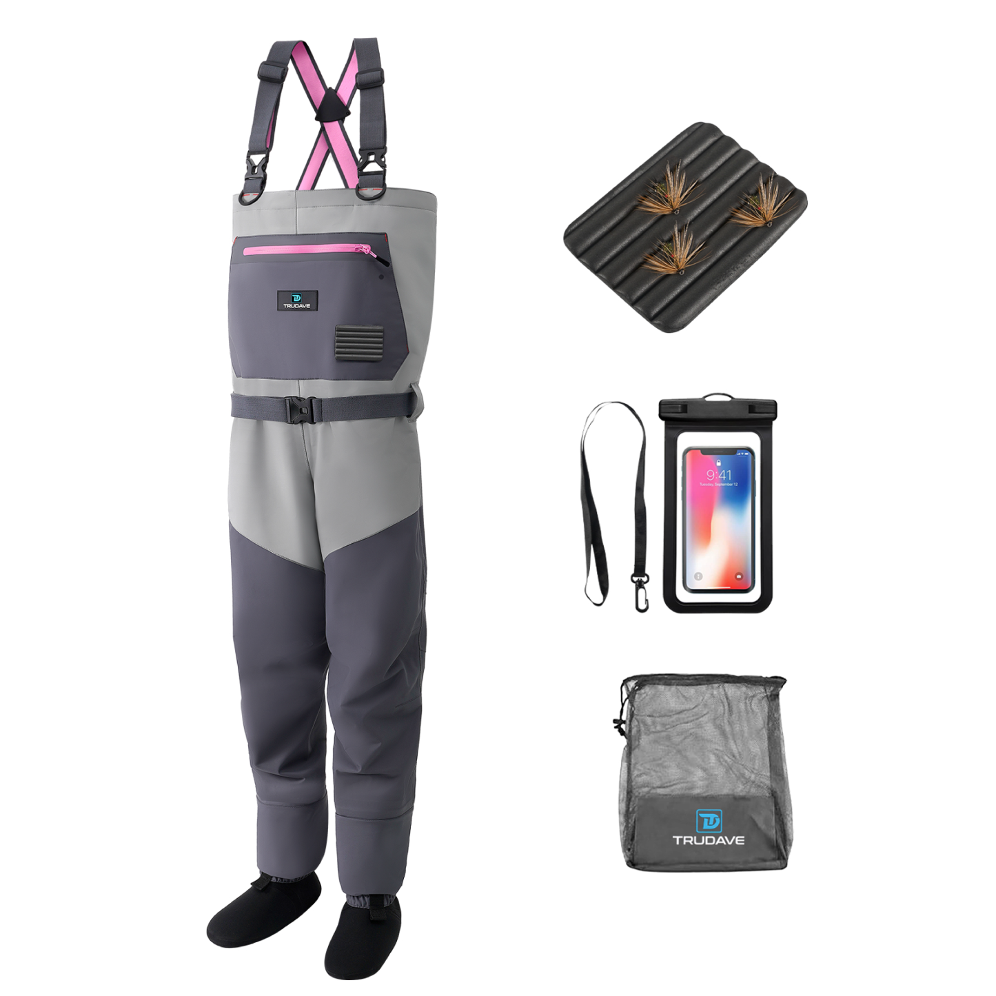 Fly Fishing Waders – Trudave Breathable Stocking Foot Waders