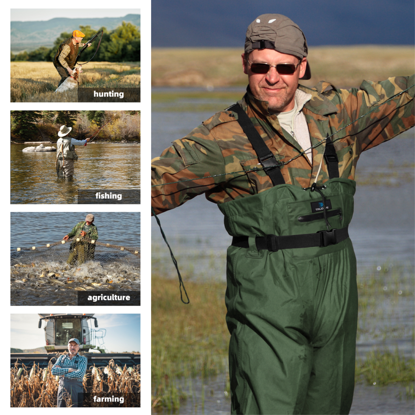 Trudave Fishing Waders with Boots for Men and Women 
