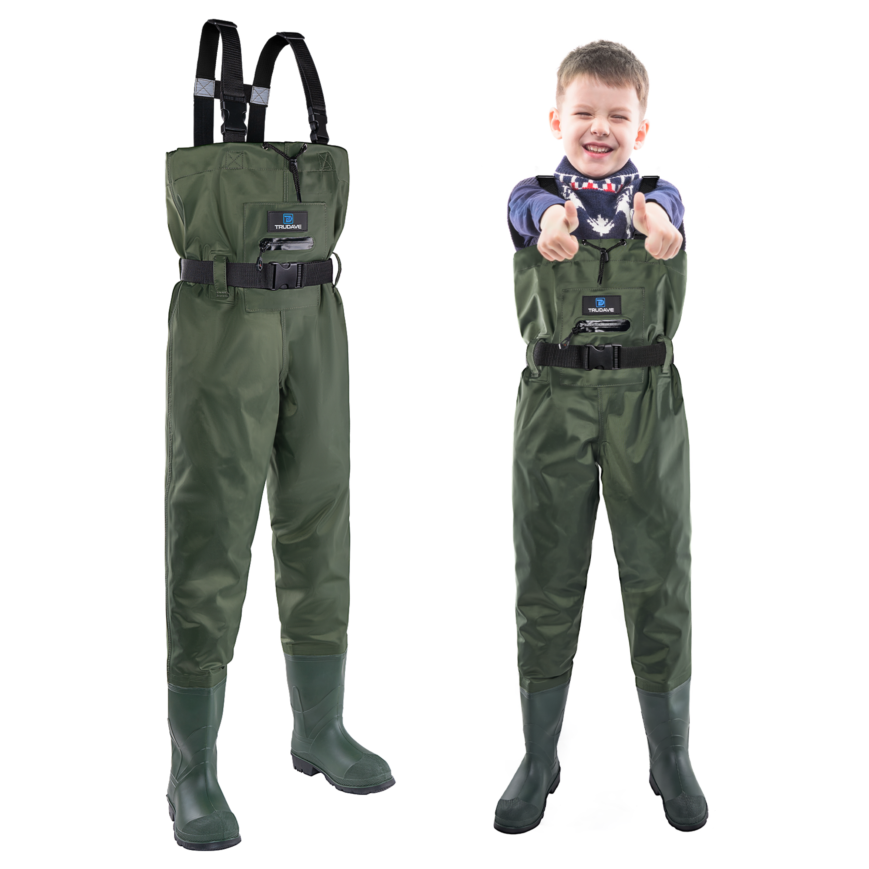 Trudave Lightweight Kids Waders with Boots 