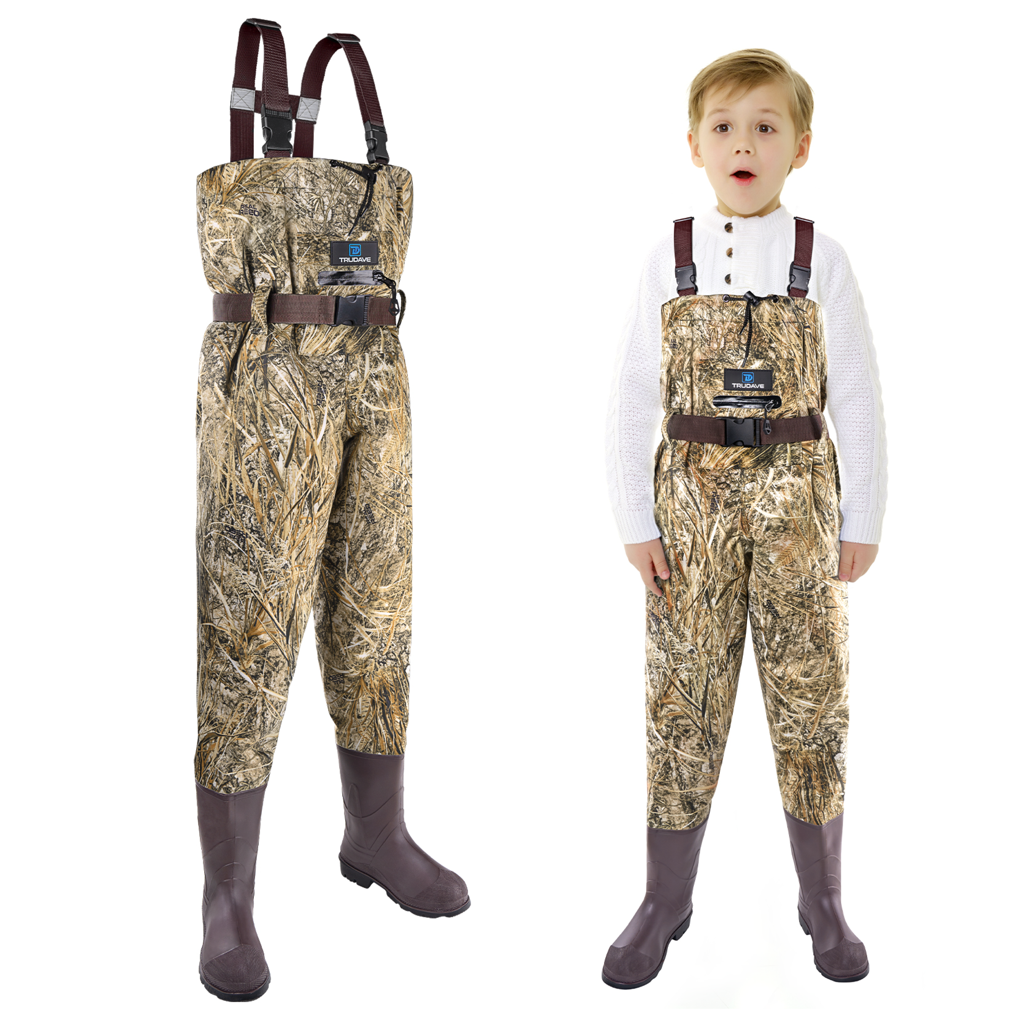 Trudave Lightweight Kids Waders with Boots