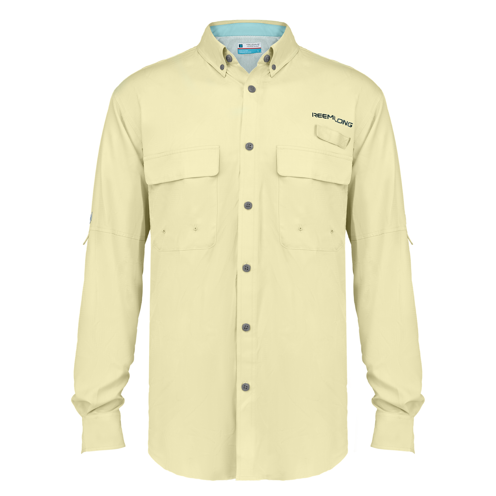TruDave Men's Long Sleeve Fishshirt, Clothing with SPF Sun Protection, Sun Proof UV 50+ Protection Sunblock Long Sleeve Fishing Shirts for Men, Performance Fishing Gear Shirts Khaki