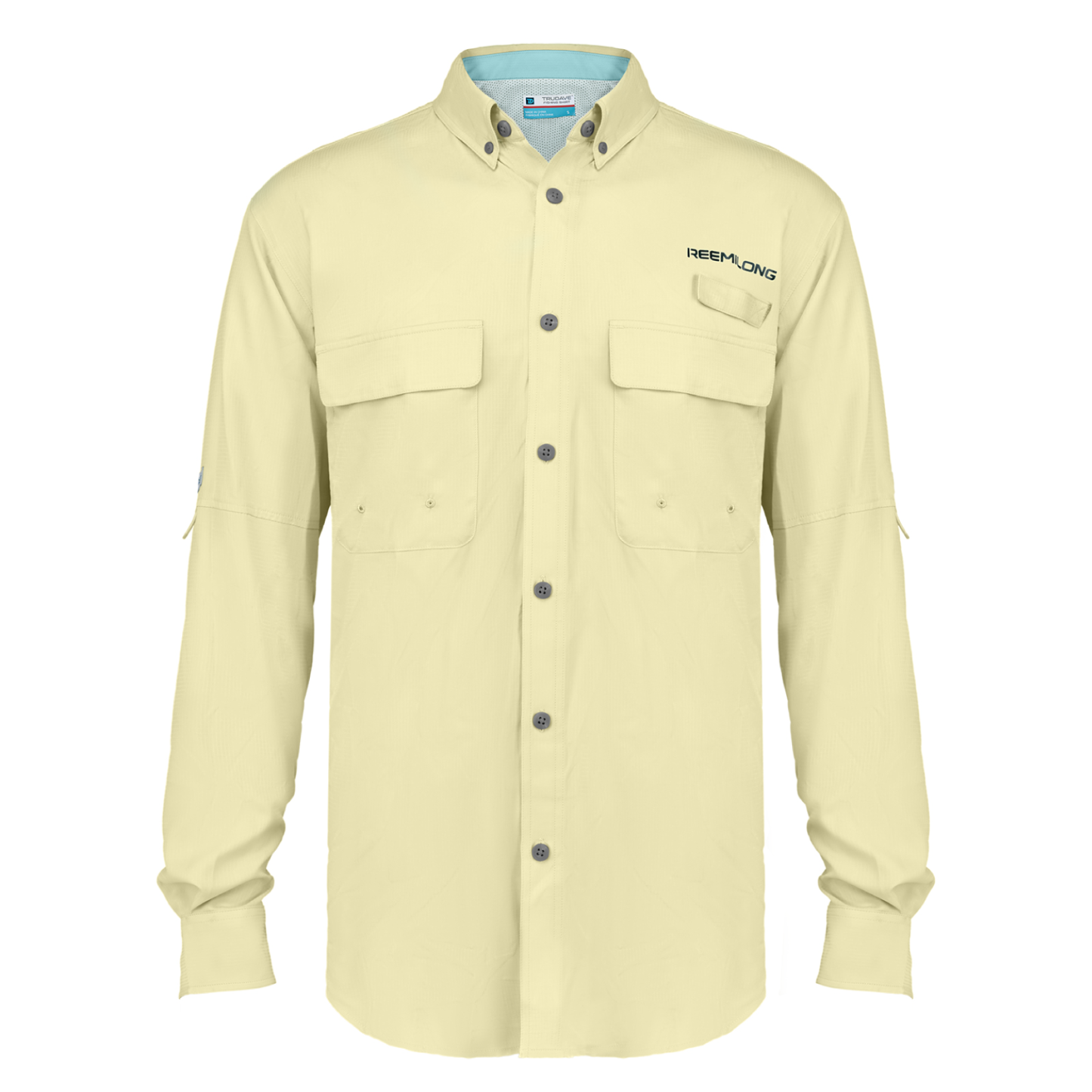 TruDave Men's Long Sleeve Fishshirt, Clothing with SPF Sun Protection, Sun Proof UV 50+ Protection Sunblock Long Sleeve Fishing Shirts for Men, Performance Fishing Gear Shirts Khaki