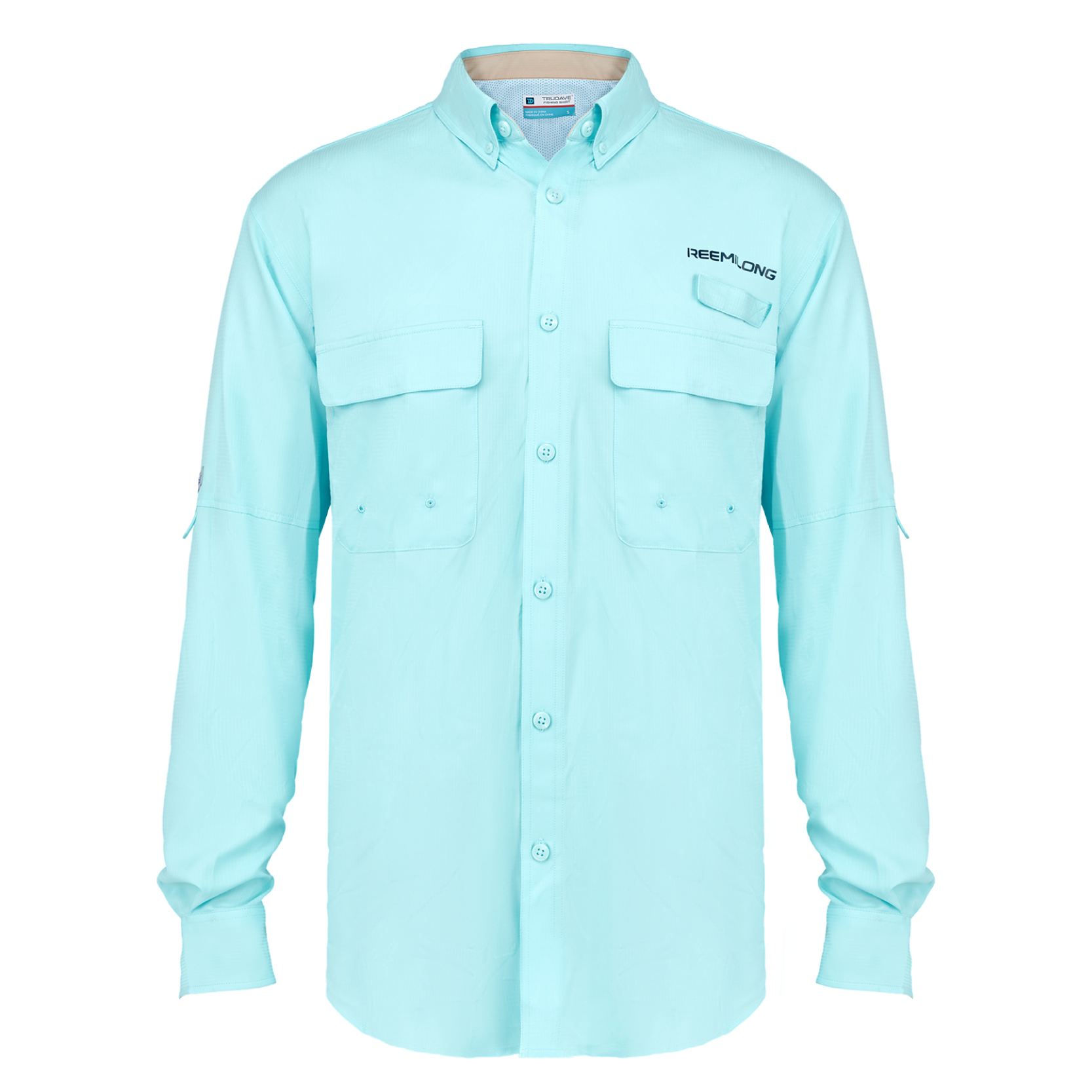 TruDave Men's Long Sleeve Fishshirt, Clothing with SPF Sun Protection, Sun Proof UV 50+ Protection Sunblock Long Sleeve Fishing Shirts for Men, Performance Fishing Gear Shirts Khaki