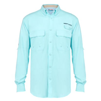 TruDave Men's Long Sleeve Fishshirt, Clothing with SPF Sun Protection, Sun Proof UV 50+ Protection Sunblock Long Sleeve Fishing Shirts for Men, Performance Fishing Gear Shirts Khaki