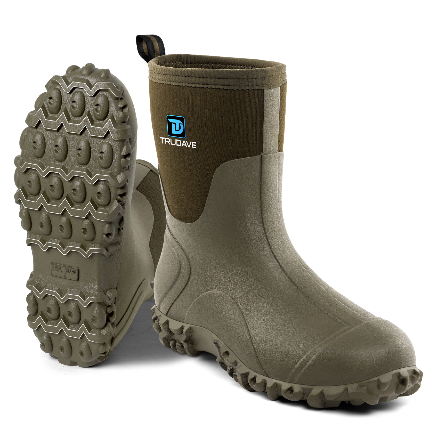 Rubber Anti-Slip Rain Boots – Trudave 6mm Neoprene for Gardening & Farming