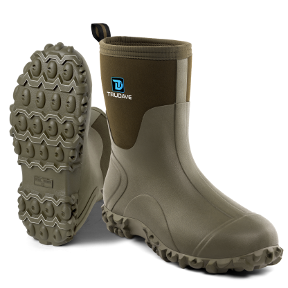 Trudave Rubber Anti-Slip Rain Boots for Gardening and farming