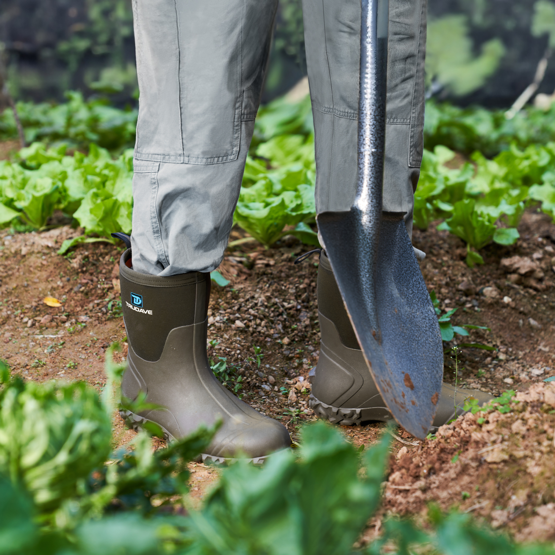 Trudave Rubber Anti-Slip Rain Boots for Gardening and farming