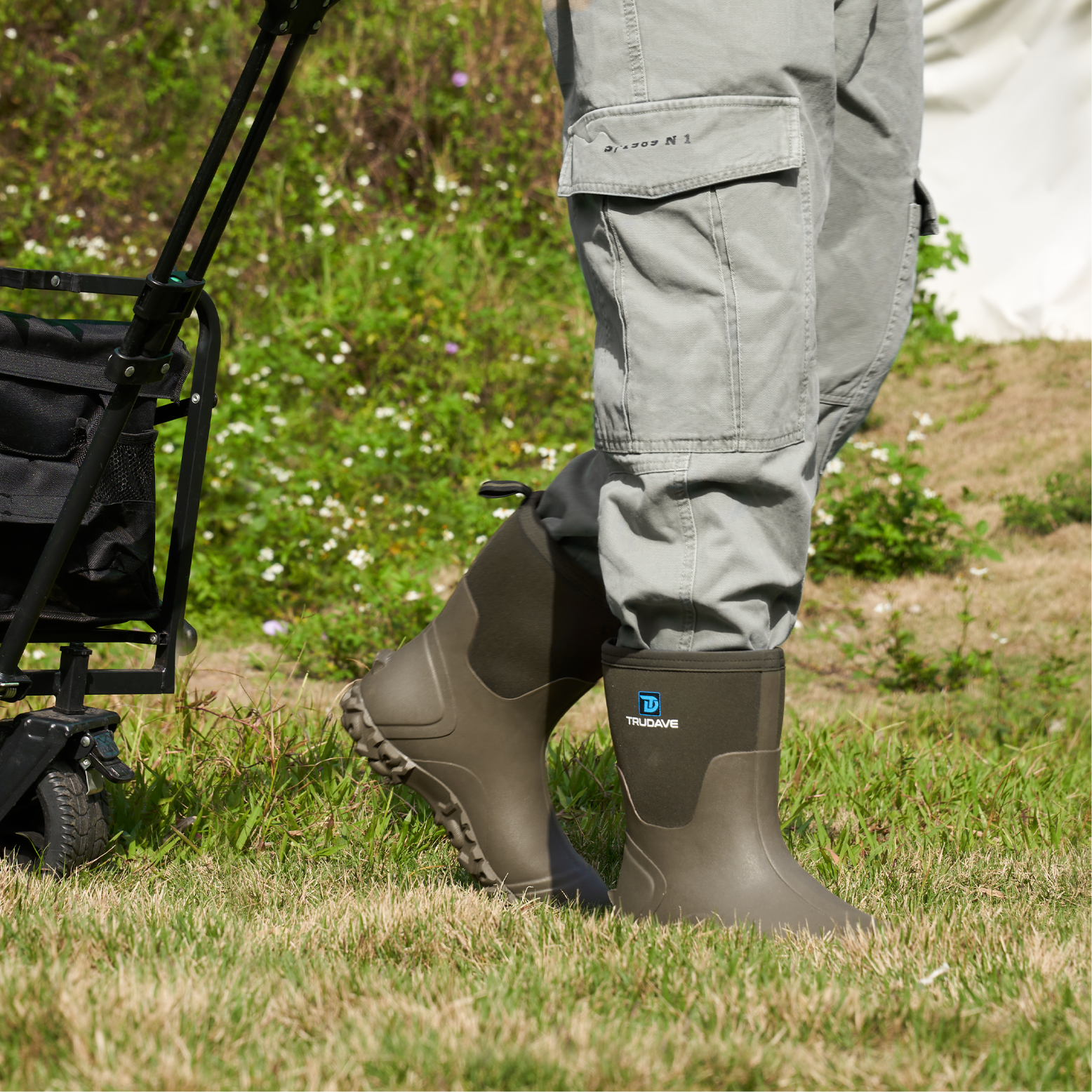 Trudave Rubber Anti Slip Rain Boots for Gardening and farming