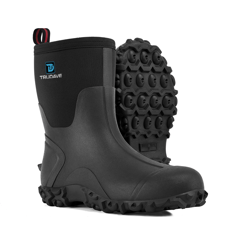 Rubber Anti-Slip Rain Boots – Trudave 6mm Neoprene for Gardening & Farming