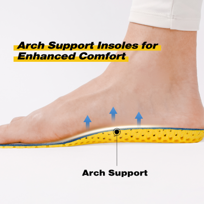 Memory Foam Insoles for Men and Women - Shock Absorbing & Breathable for Work Boots and Sports Shoes