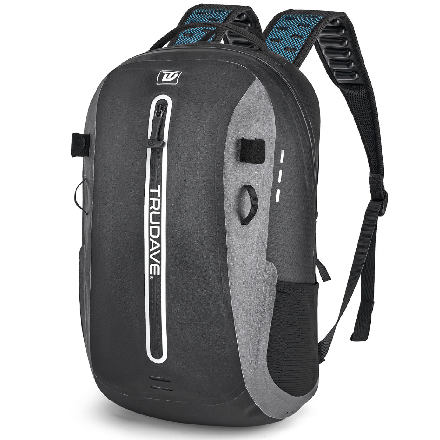 Trudave Black Waterproof Backpack, Floating TPU Coated Dry Bag with Ai