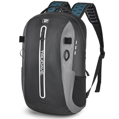 Trudave Black Waterproof Backpack, Floating TPU Coated Dry Bag with Airtight Zipper for Kayak, Fishing, Boating, Hiking