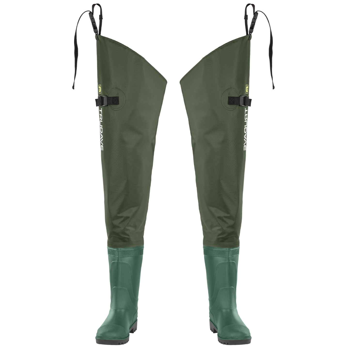 Trudave Hip Waders for Men Waterproof, Hip Boots for Women, 2-Ply PVC/