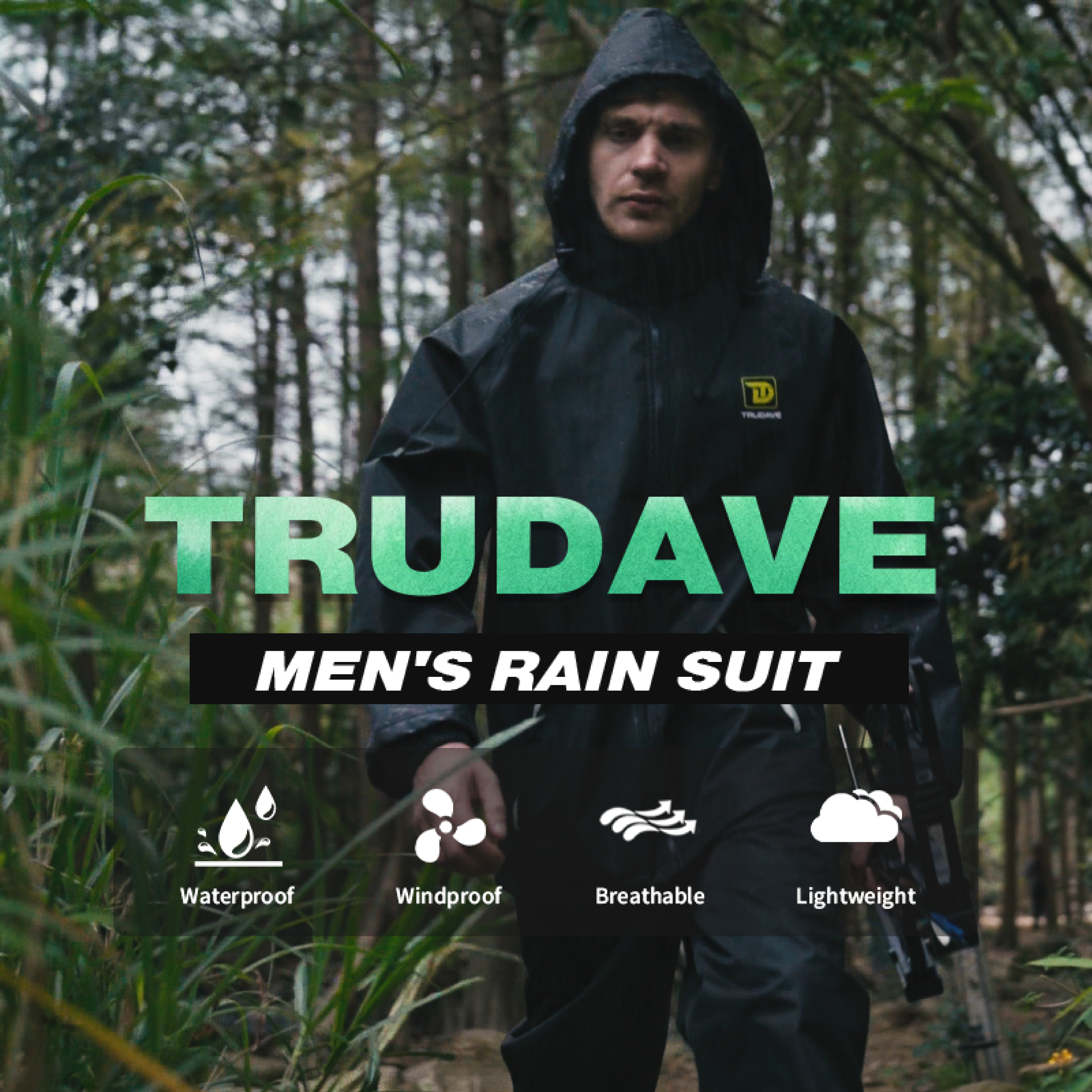 Trudave Waterproof Rain Suits for Men