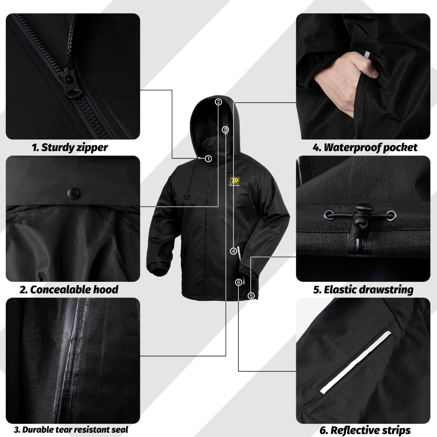 Trudave Waterproof Rain Suits for Men