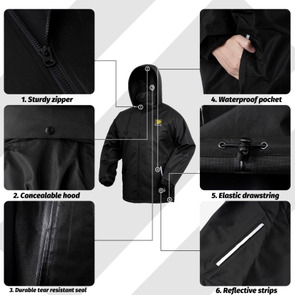 Trudave Waterproof Rain Suits for Men