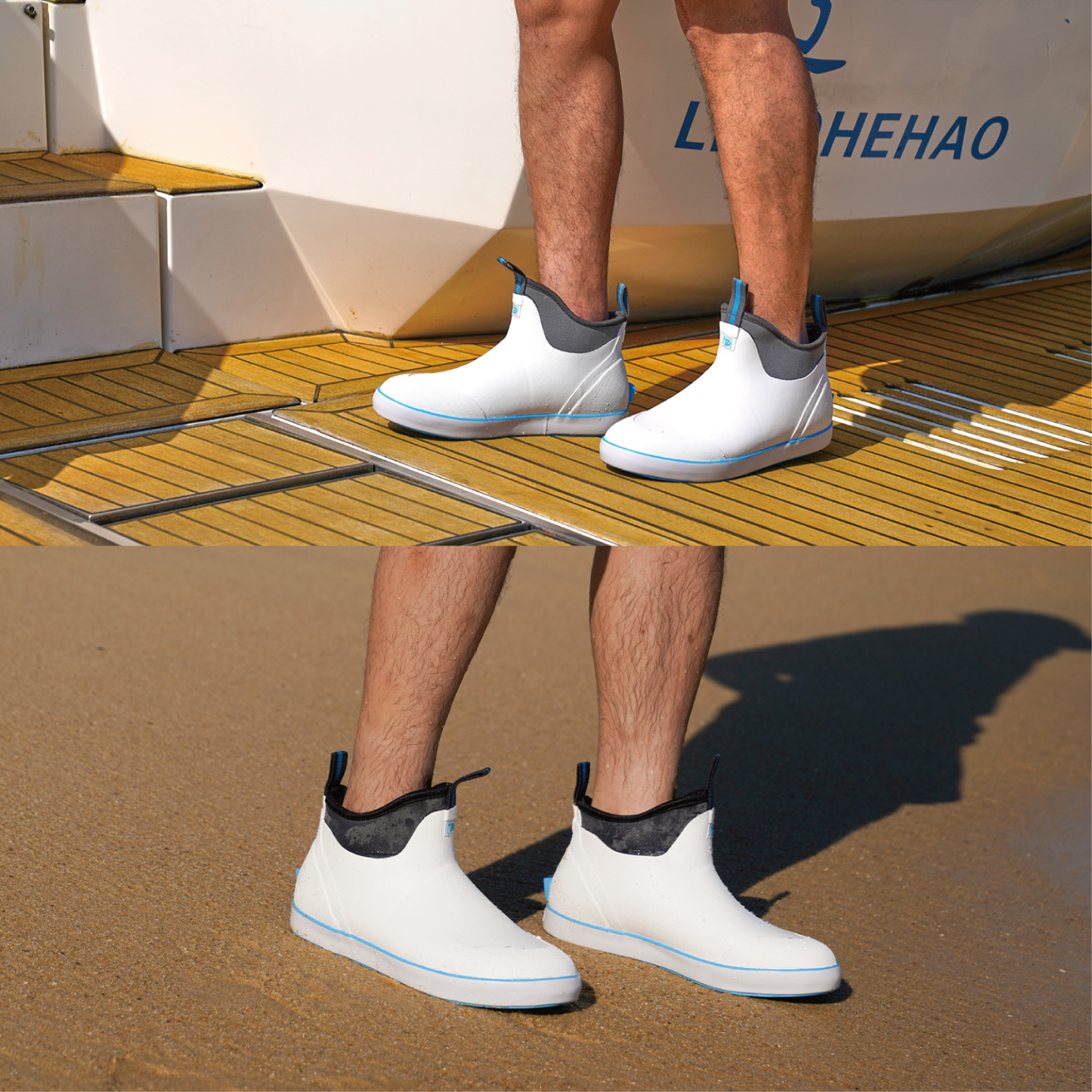 Deck Boots for Men, Waterproof Insulated Mens Rain Boots