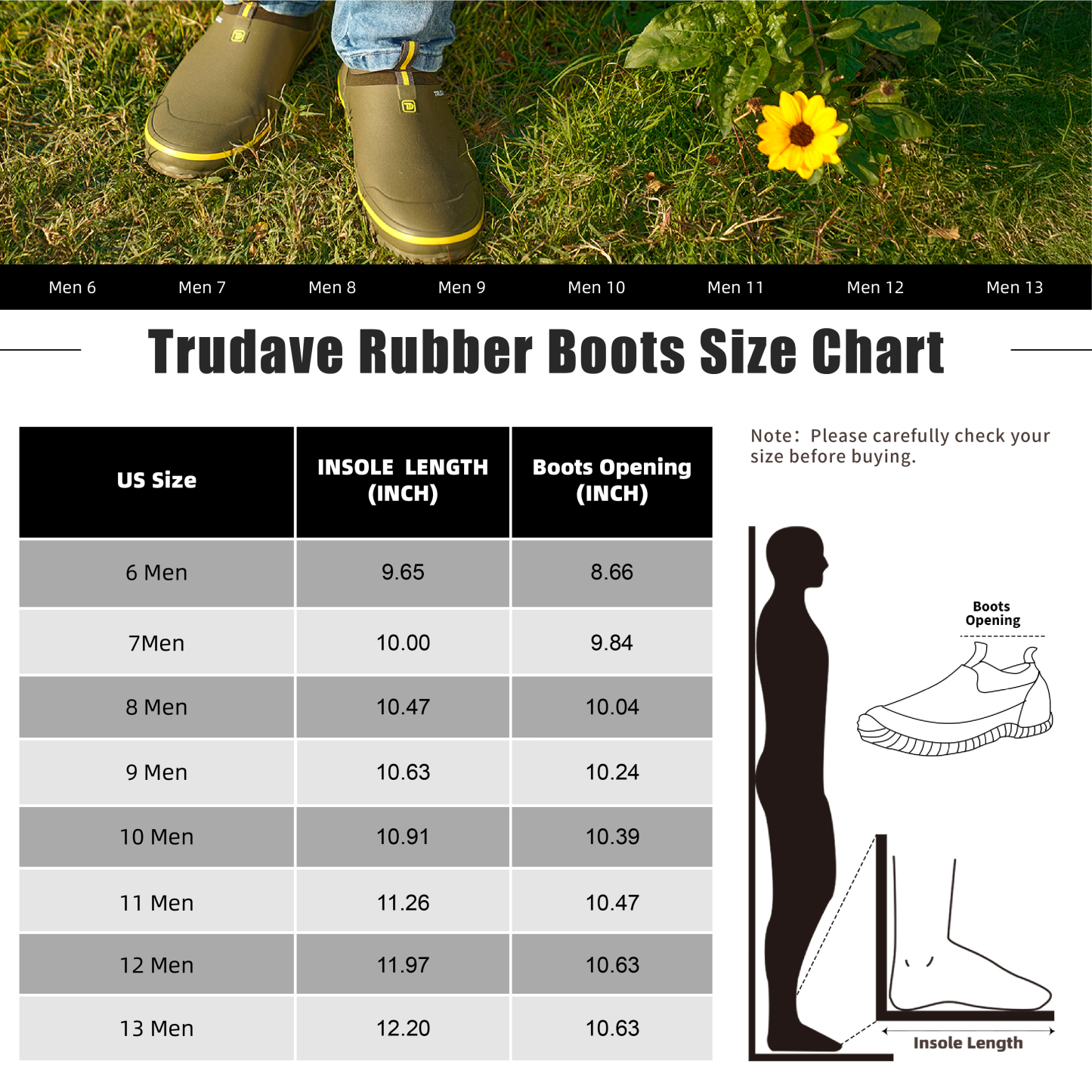 Trudave Waterproof Garden Shoes for Men & Women