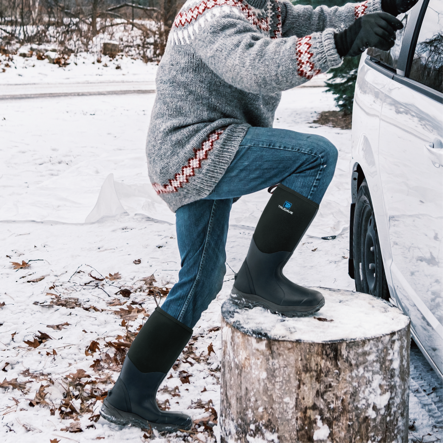 Trudave Waterproof Rubber Boots for Men and Women