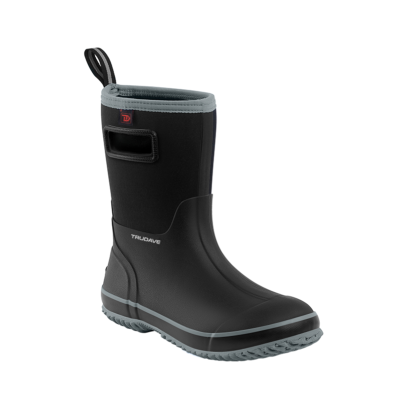 Rubber Boots for Men, Warm 4.5mm Neoprene Waterproof Insulated Anti-Slip Rain Boots