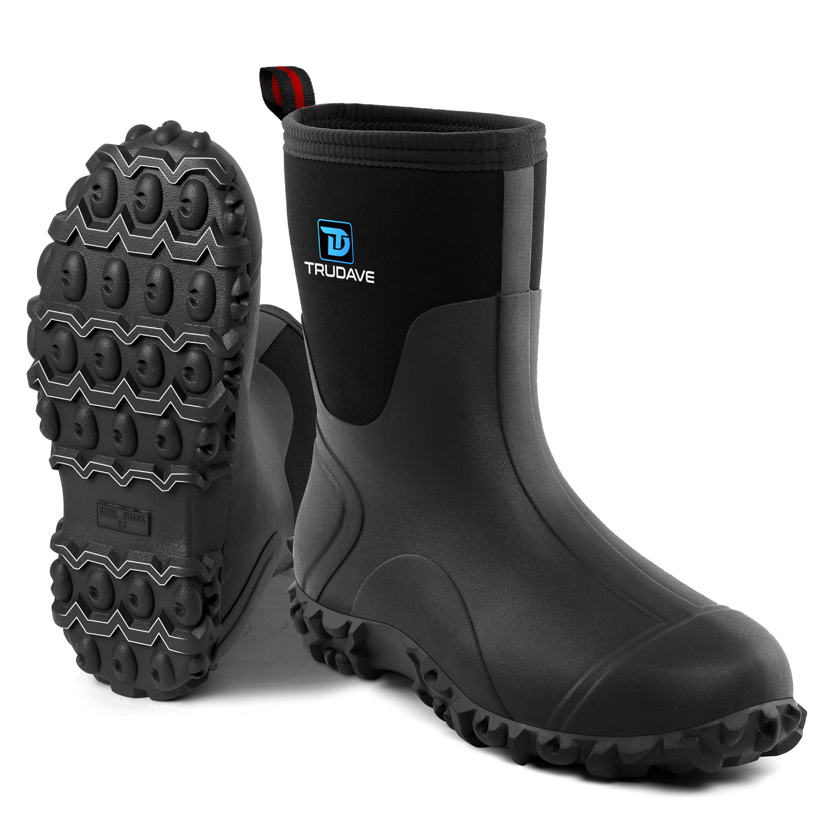 Trudave Rubber Anti-Slip Rain Boots for Gardening and farming