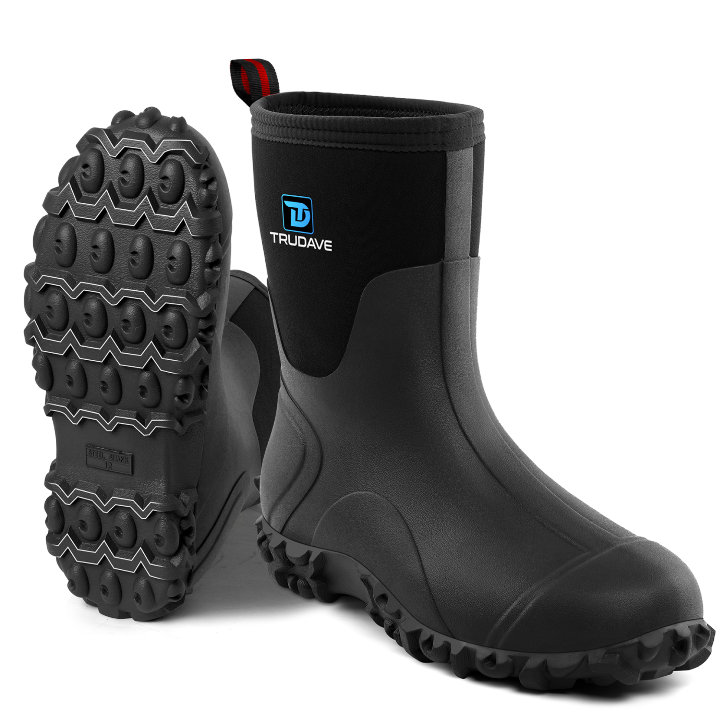 Rubber Anti-Slip Rain Boots – Trudave 6mm Neoprene for Gardening & Farming