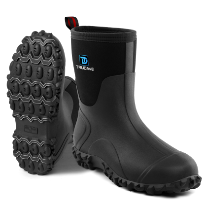 Trudave Rubber Anti-Slip Rain Boots for Gardening and farming