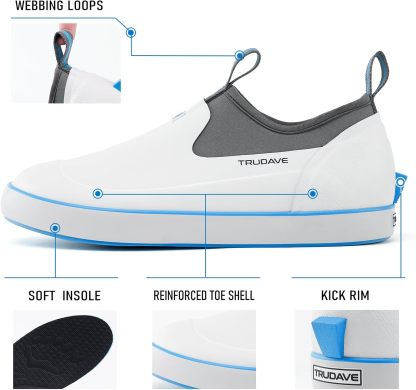 Deck Boots for Men, Waterproof Rubber Boots with 4.5mm Neoprene, Women's Rain Boots Gardening, Farming and Yard Work Boots