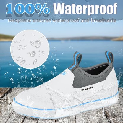 Deck Boots for Men, Waterproof Rubber Boots with 4.5mm Neoprene, Women's Rain Boots Gardening, Farming and Yard Work Boots
