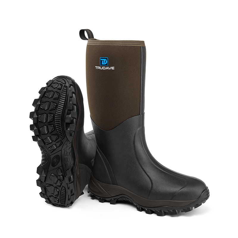 Trudave Waterproof Rubber Boots for Men and Women - Black