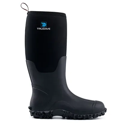 Trudave Rubber Boots for Men with Steel Shank - Black